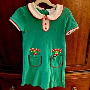 Little English knit candy cane dress